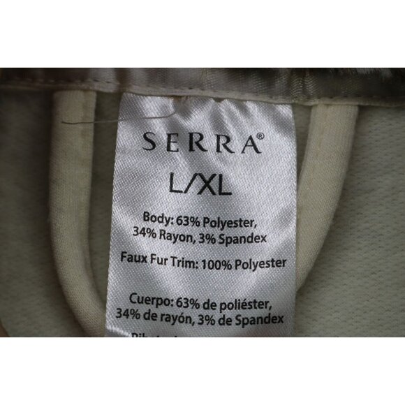Serra Faux Fur Collar & Trim Robe-Size L/XL-Soft-Belted-Pockets - Picture 6 of 10